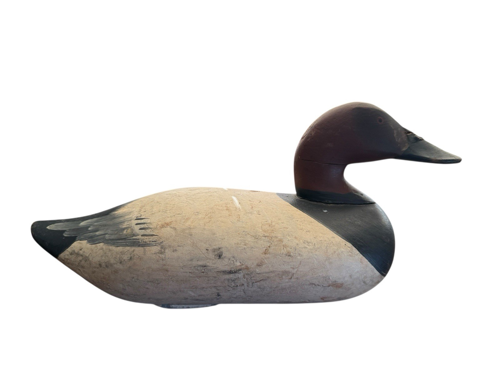 R Madison Mitchell Canvasback Working Rig Duck Decoy Havre de Grace MD 1960 Wood