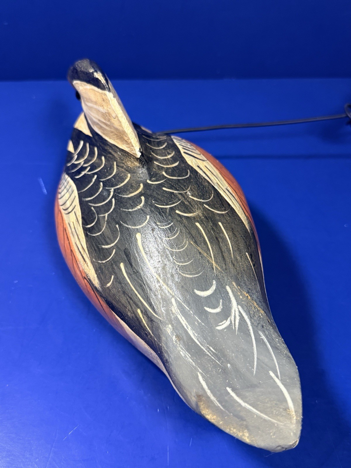 Jimmy Bowden Hairy‑Head Drake Wood Duck Decoy Gunning Rigged – Signed/Dated ‘06