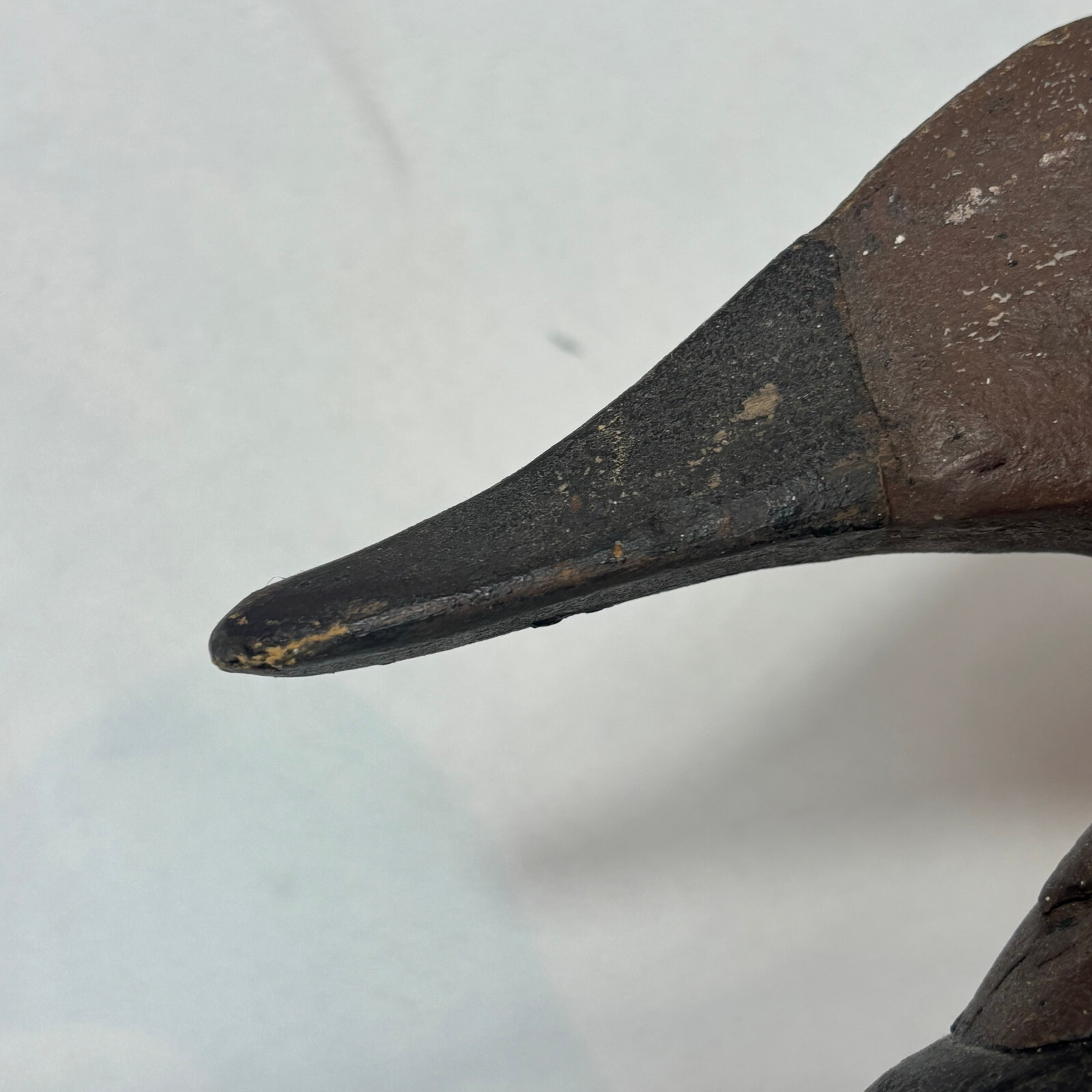 Vtg Working Canvas Back Duck Decoy With Strap & Weight Hand Made CHIPPY