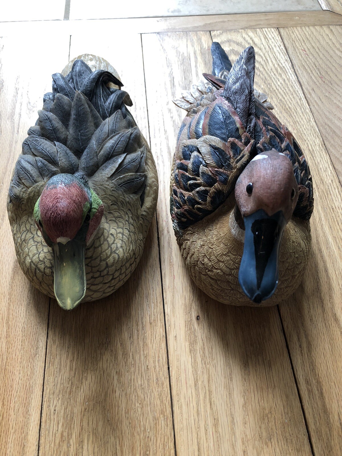 Vintage duck decoy Lot Of 2 Ducks original paint Excellent Condition Rare See Pi