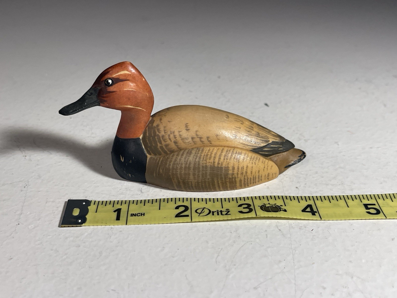 Vintage ANRI Wildlife Collection Canvas Back Duck Miniature Figurine Italy- READ