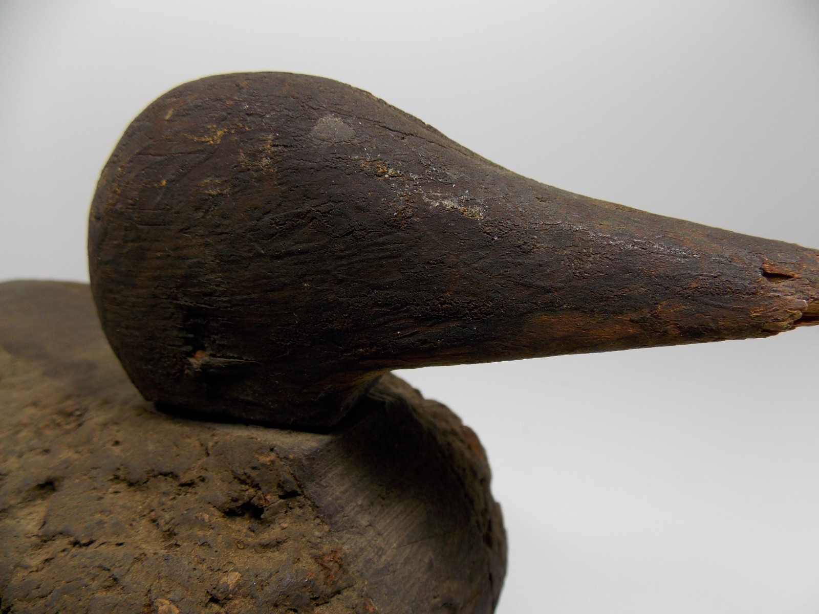 “RARE” VINTAGE CORK BLACK DUCK DECOY UNSIGNED