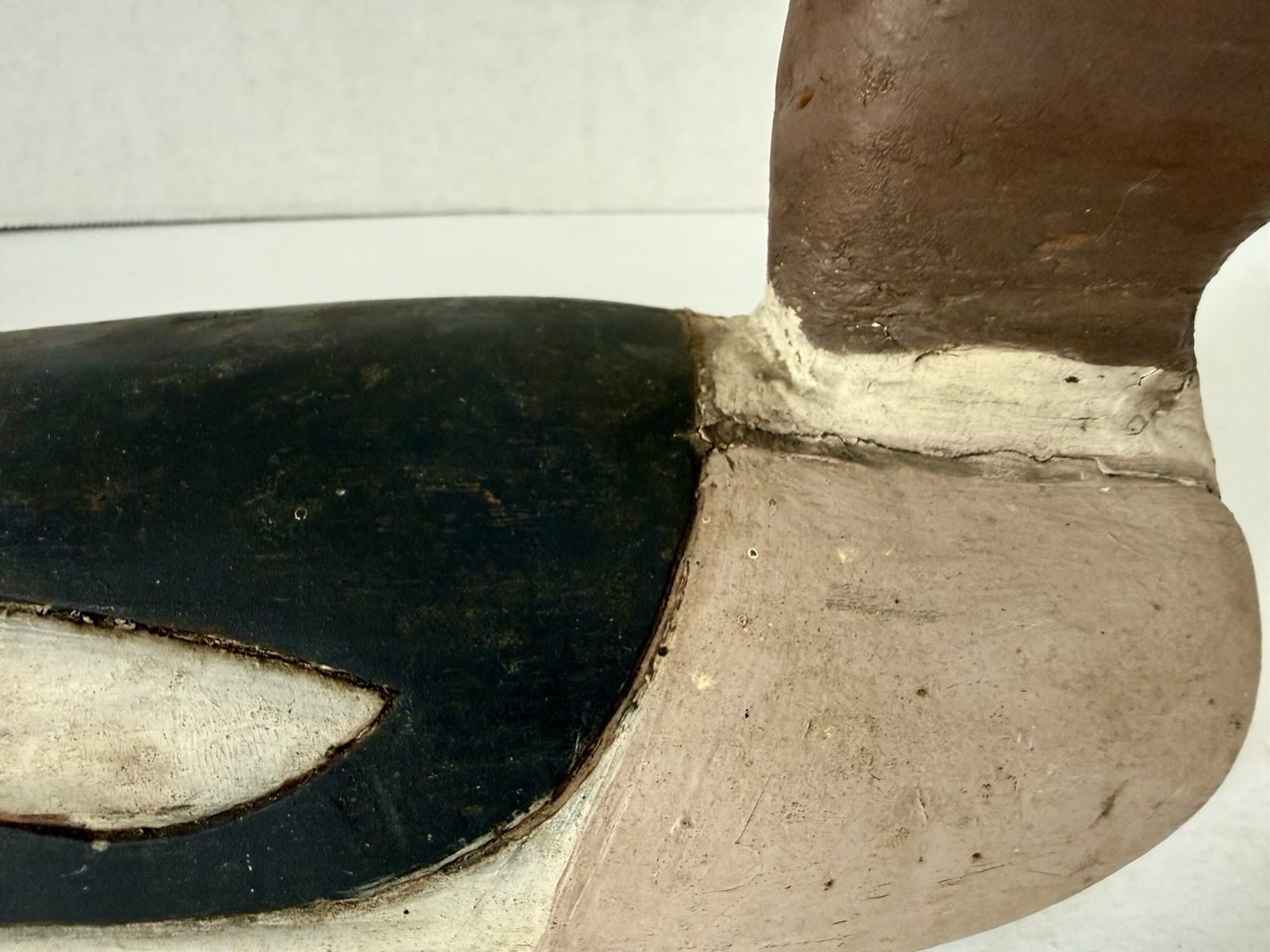 Vintage Primitive Style Goldeneye Duck Decoy Pair, Tack Eyes, Inletted Head