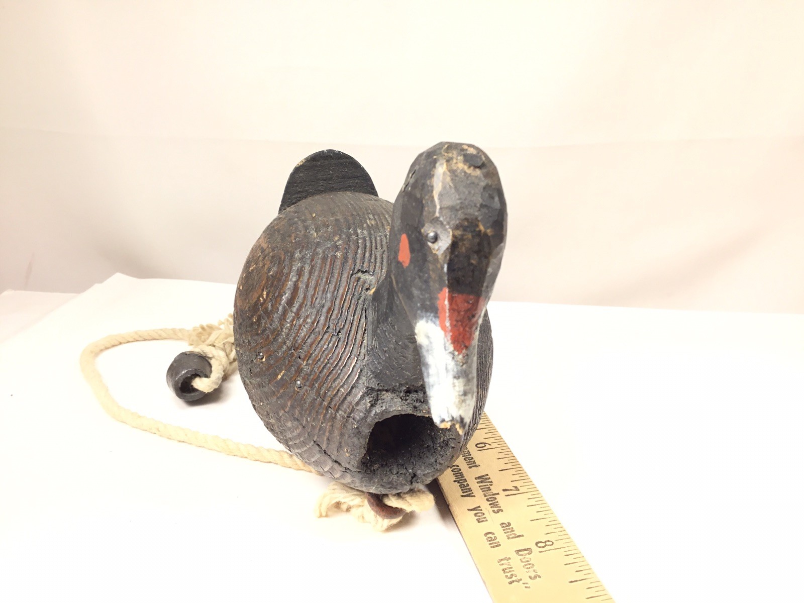 Vintage Wooden Duck Decoy w/ weight