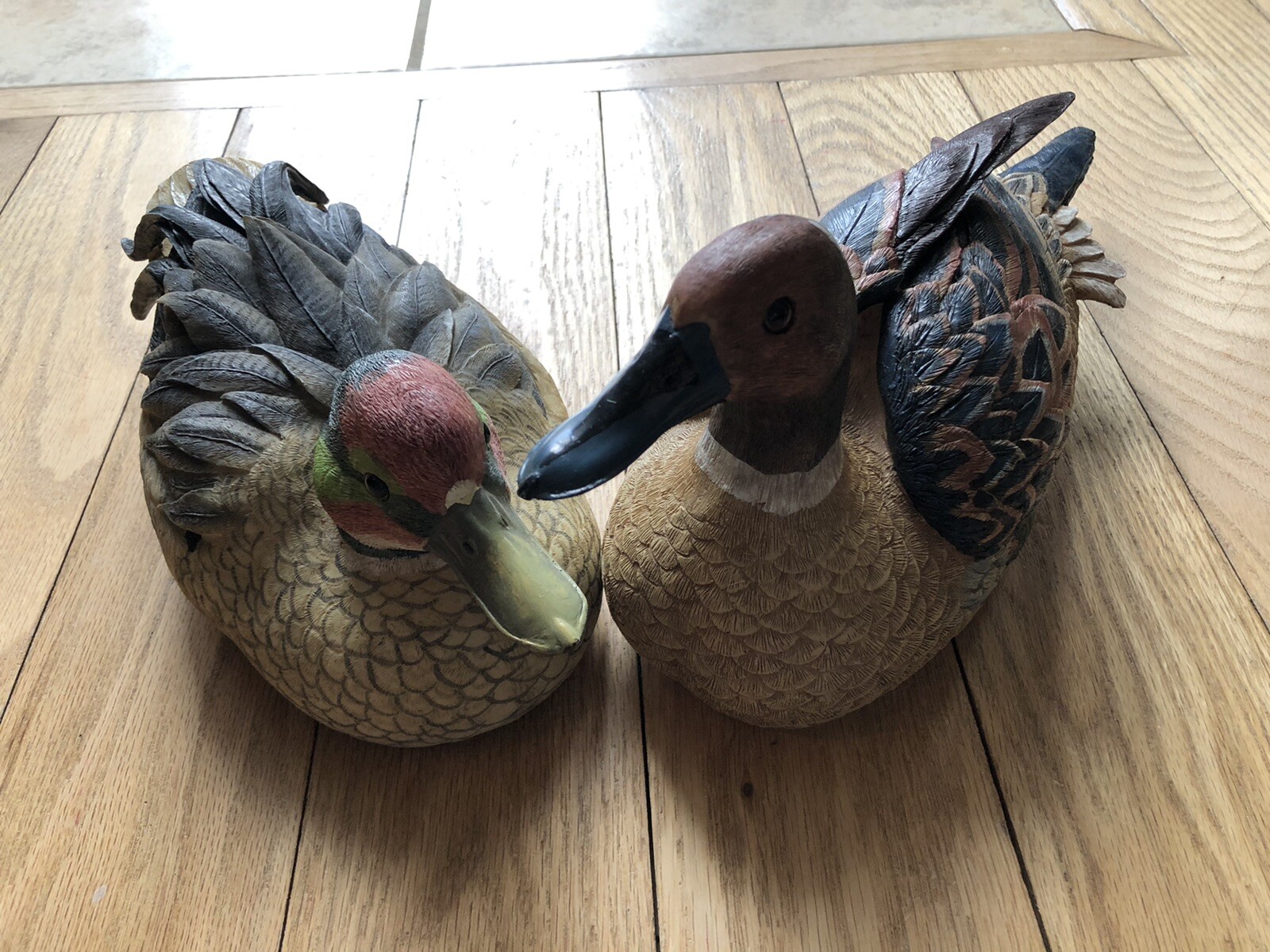 Vintage duck decoy Lot Of 2 Ducks original paint Excellent Condition Rare See Pi