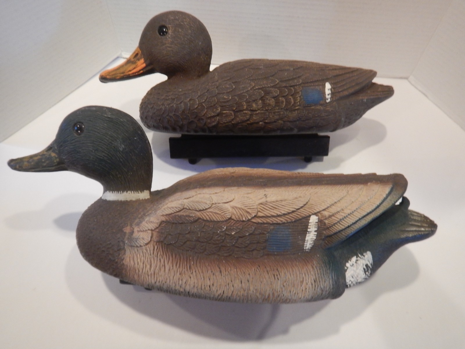Vintage Flambeau Mallard Drake & Hen Duck Decoy Cabin Decor USA (L16)