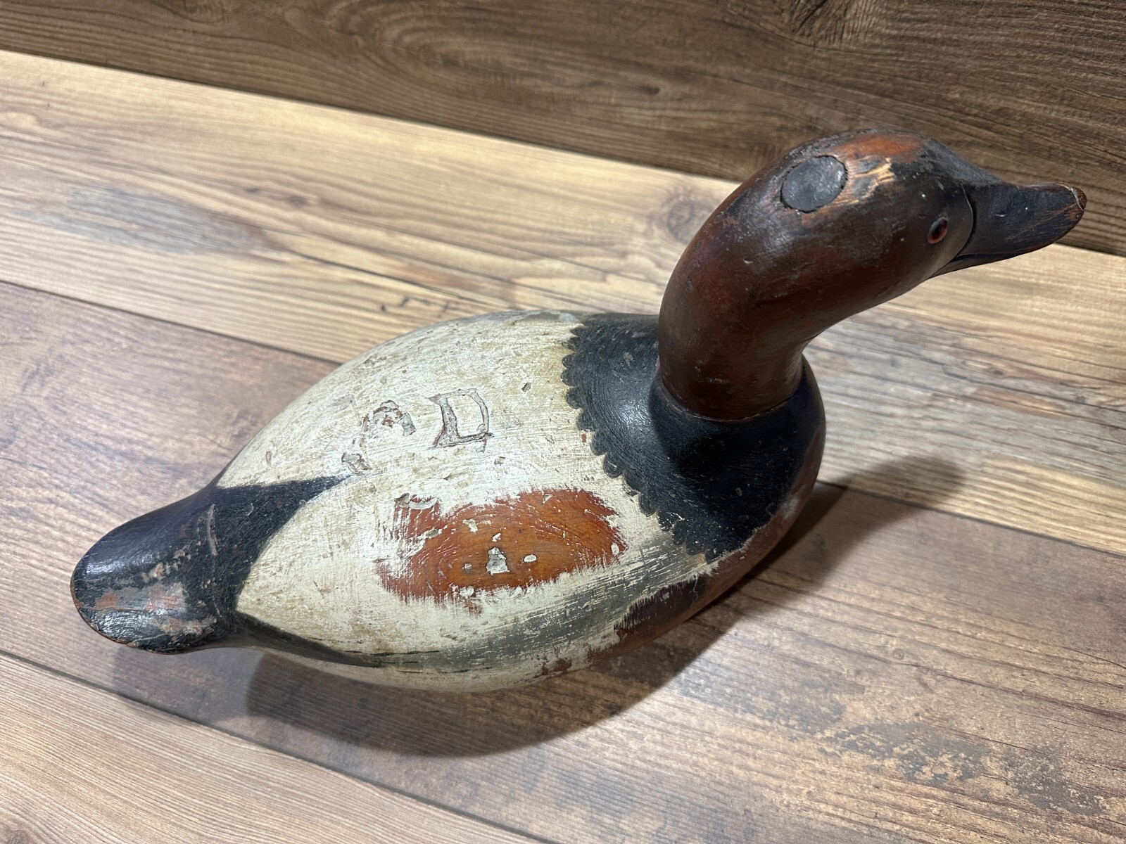 Antique Vintage Wood Duck Decoy **MASON** Canvasback Drake — CHESAPEAKE BAY