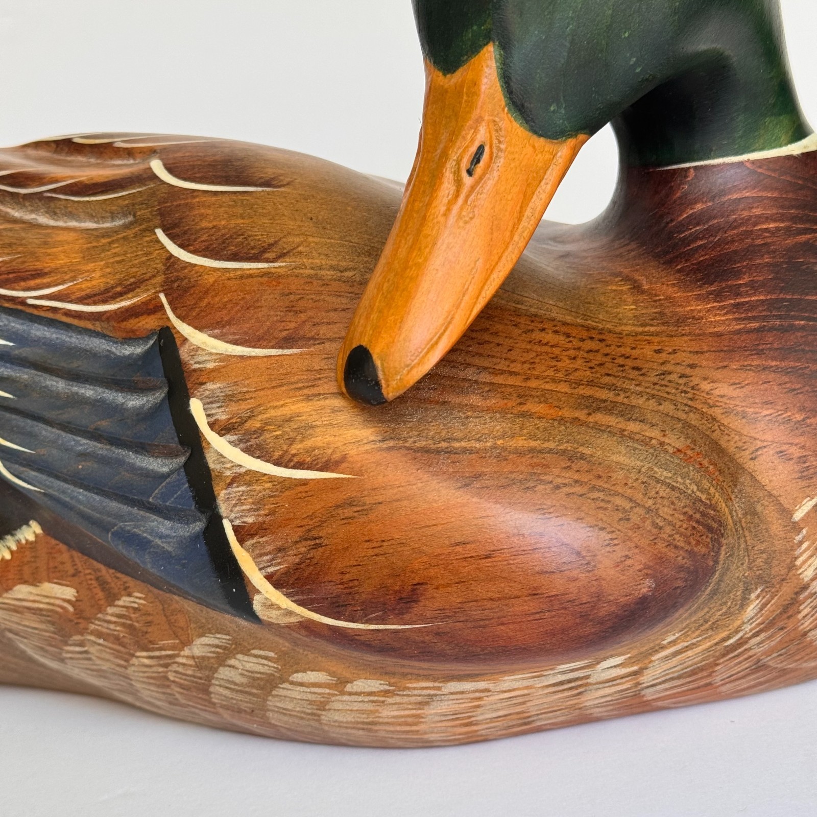 Vintage K.W. White Ducks Unlimited DU Mallard Duck Decoy Signed & Numbered