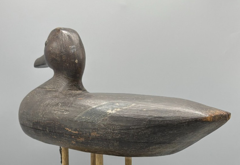 ***ORIGINAL PAINT*** EARLY BLACK DUCK VINTAGE DECOY *WITH B.G. HARRISION BRAND*