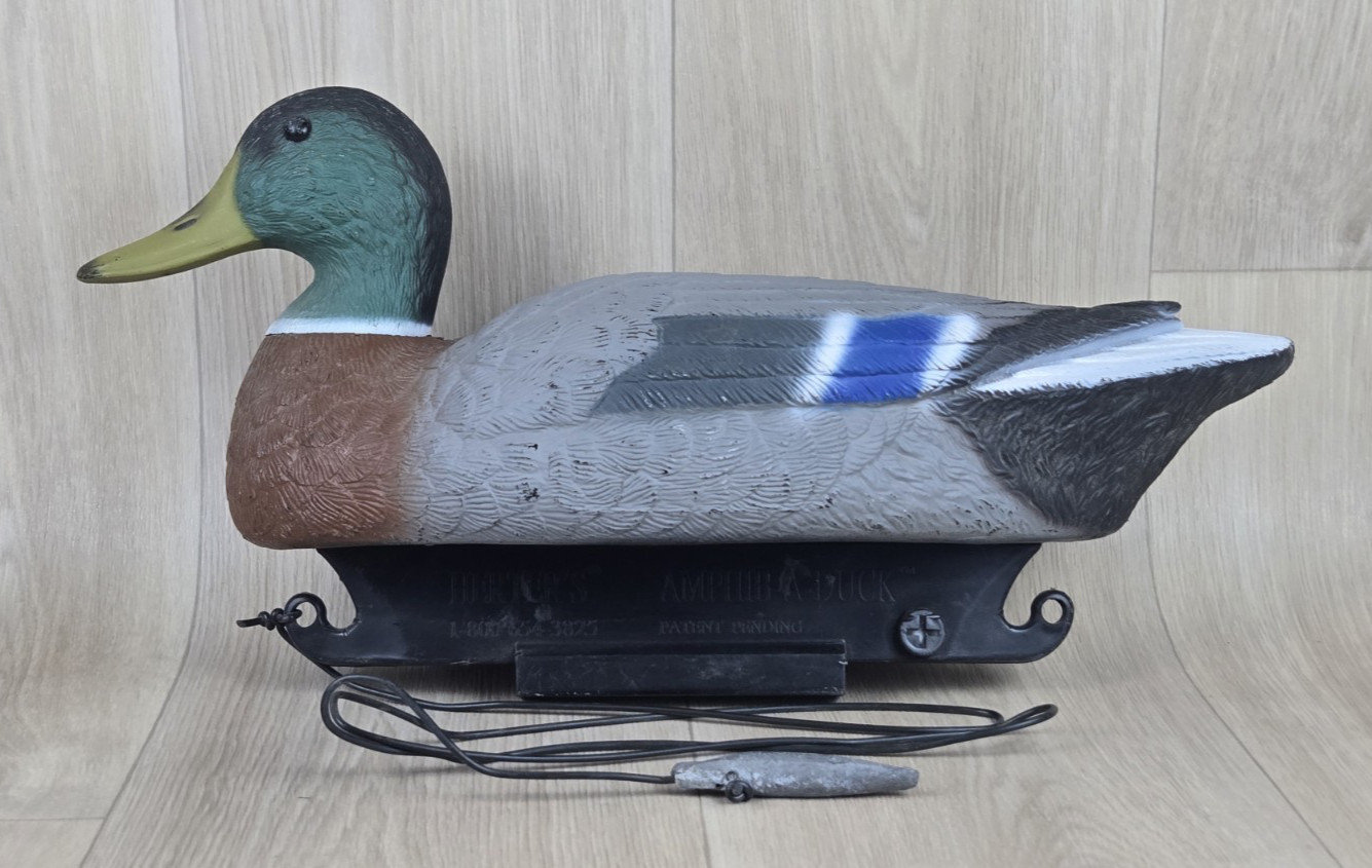 Herter’s Large Duck Decoy Swivel Head Amphib-A-Duck Mallard Plastic 18″X 8″