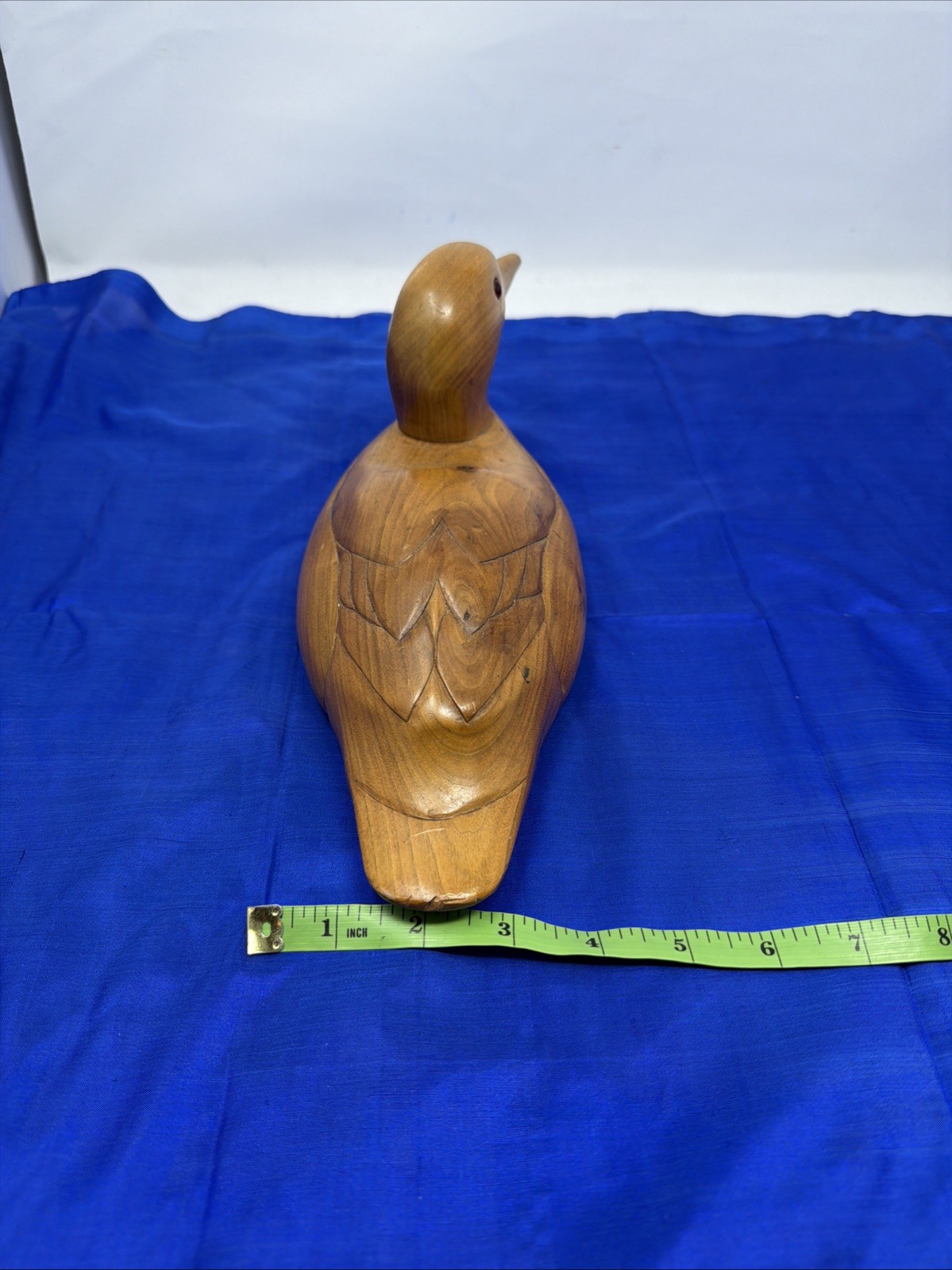 Loon Duck Decoy Hand Carved Inez Esse 1984 Wooden Bird Factory – Unpainted Blank