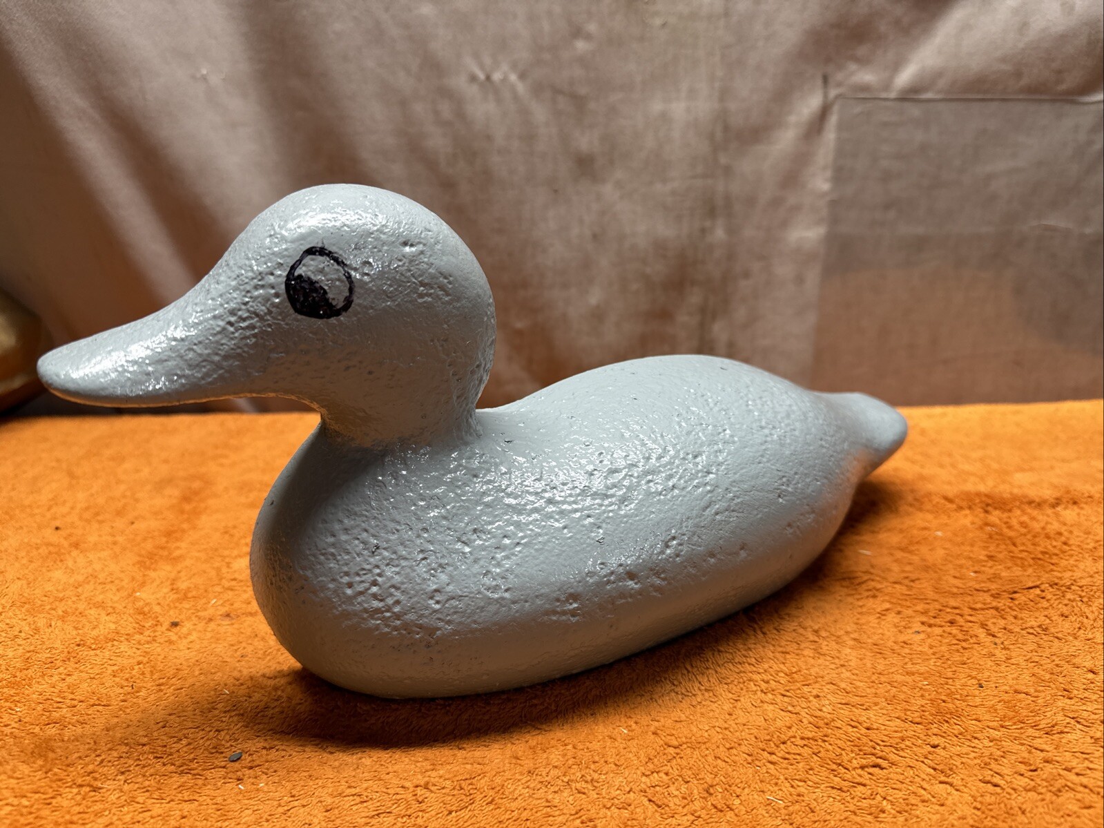 X•Vintage Rare Cast Iron Duck Decoy Doorstop