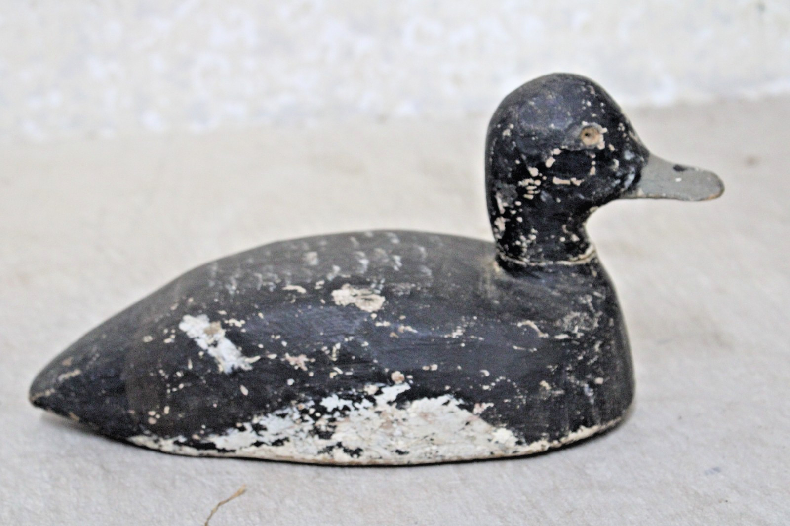 Vintage Wooden Duck Decoy Antique Solid Body Wood Removable Head NS