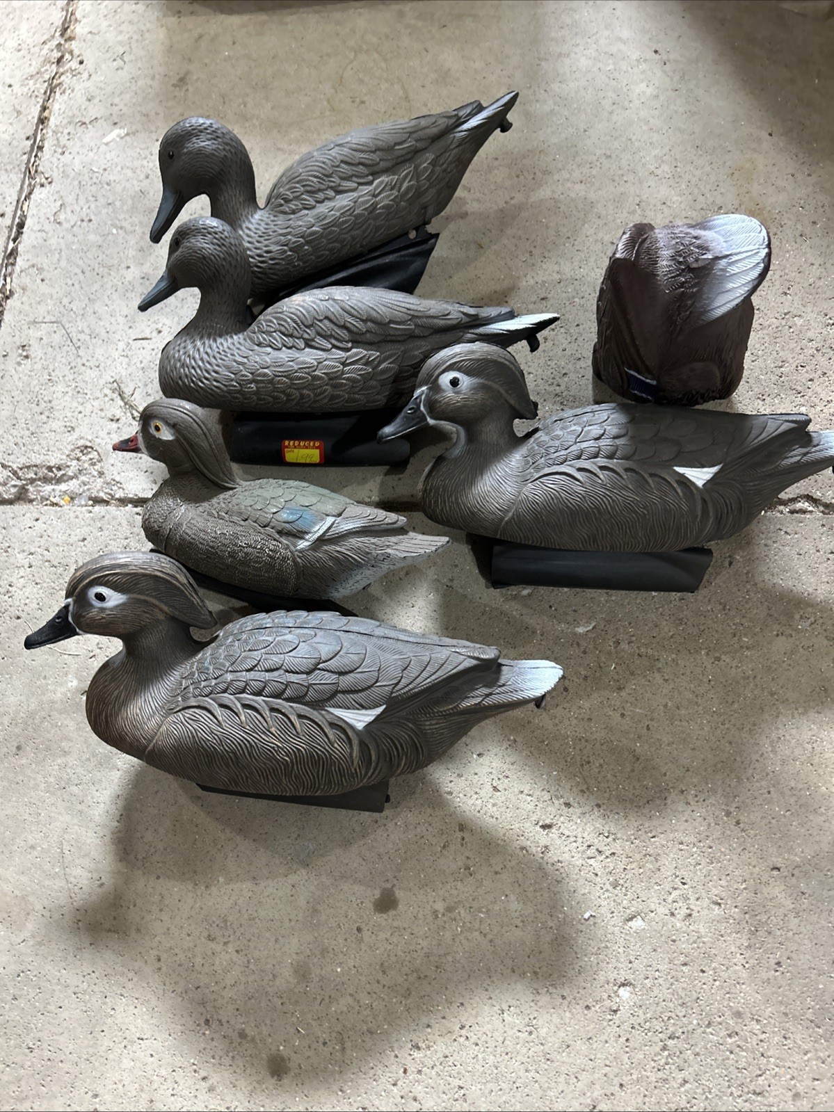 Flambeau Plastic Duck Decoys Hollow Body Mallards Make & Female Lot of 6 Vintage