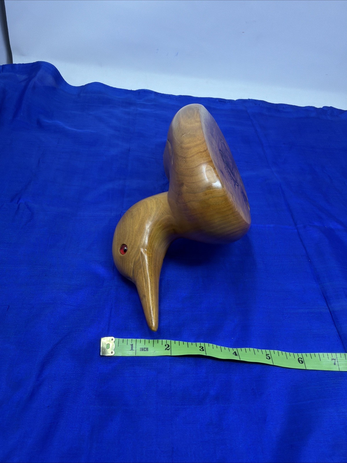 Loon Duck Decoy Hand Carved Inez Esse 1984 Wooden Bird Factory – Unpainted Blank