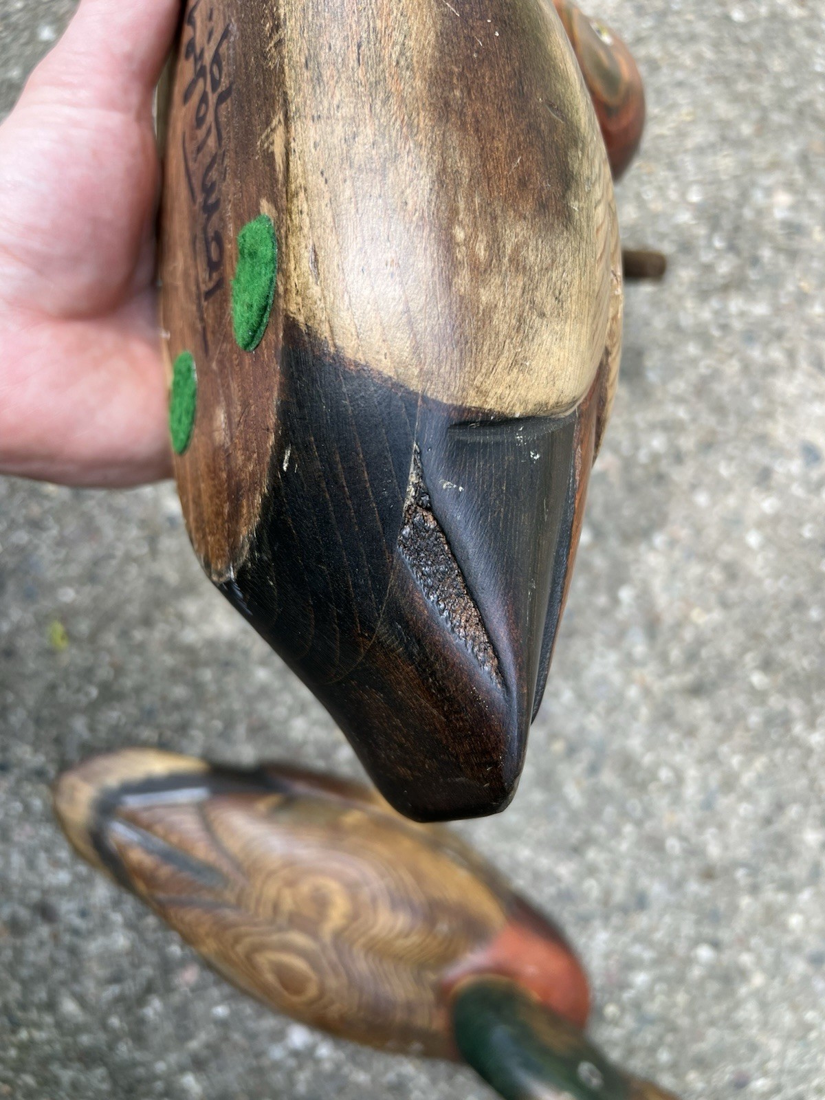 Vintage Tom Taber 1979 Carved Wood Decoy Duck Lot Of 3 Signed