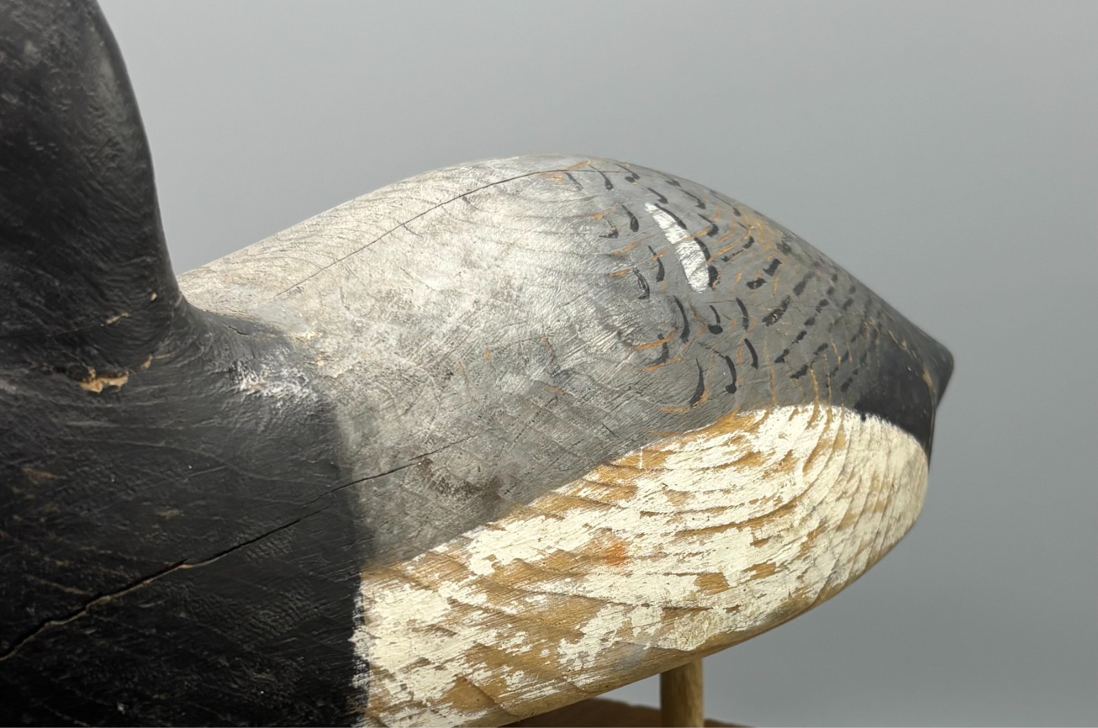 *ORIGINAL PAINT* HAROLD WILKINS (1877-1965) OWEN SOUND BLUEBILL VINTAGE DECOY