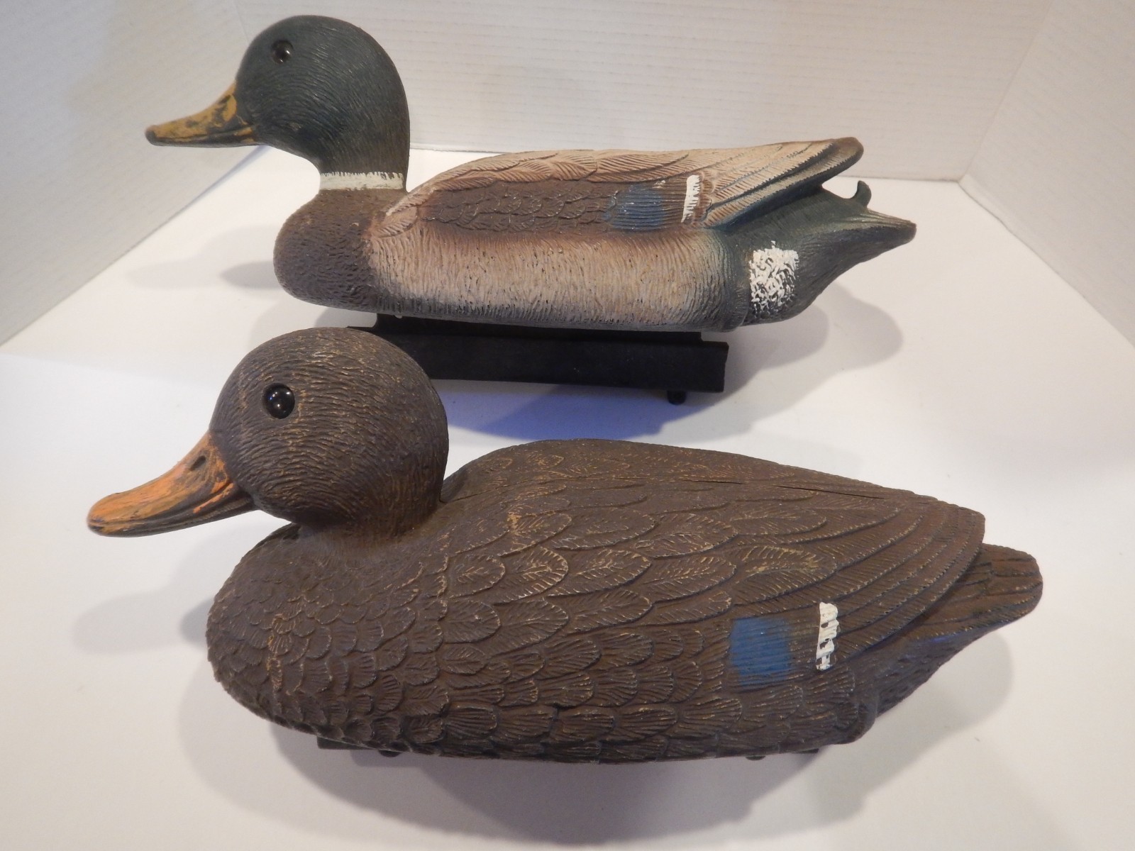 Vintage Flambeau Mallard Drake & Hen Duck Decoy Cabin Decor USA (L15)
