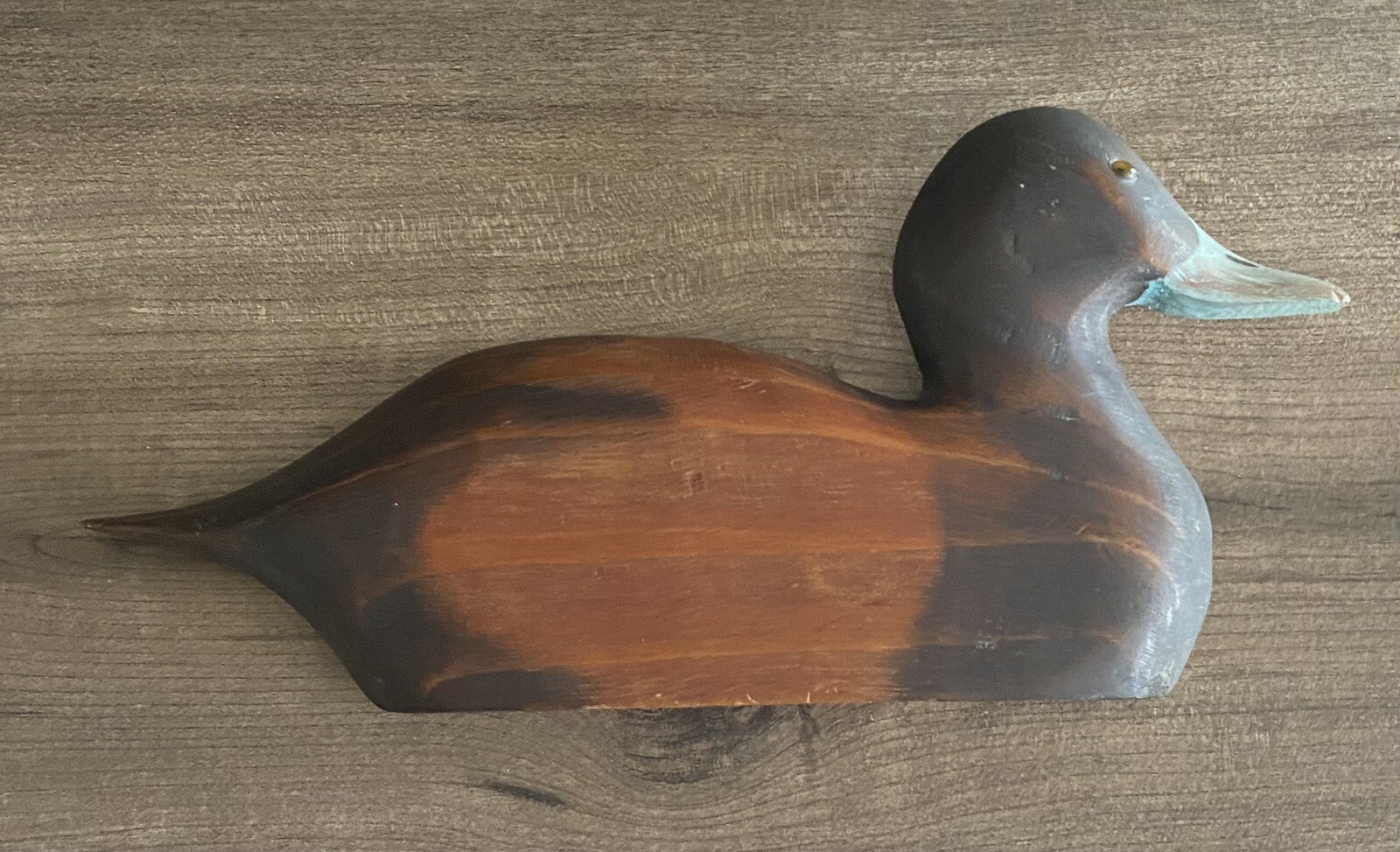 Jennings Decoy Company Wall Hanging Redhead Duck Glass Eye