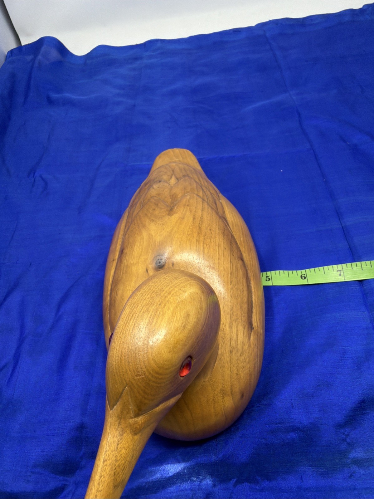 Loon Duck Decoy Hand Carved Inez Esse 1984 Wooden Bird Factory – Unpainted Blank