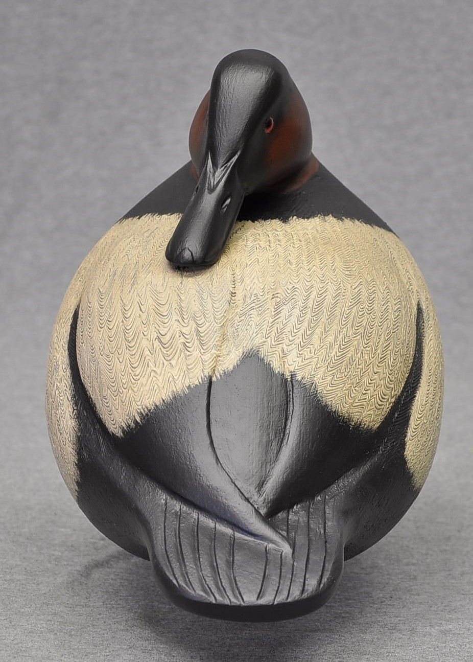 Jim Kelson style canvasback sleeper drake duck decoy by Darkfeather Freedman OP