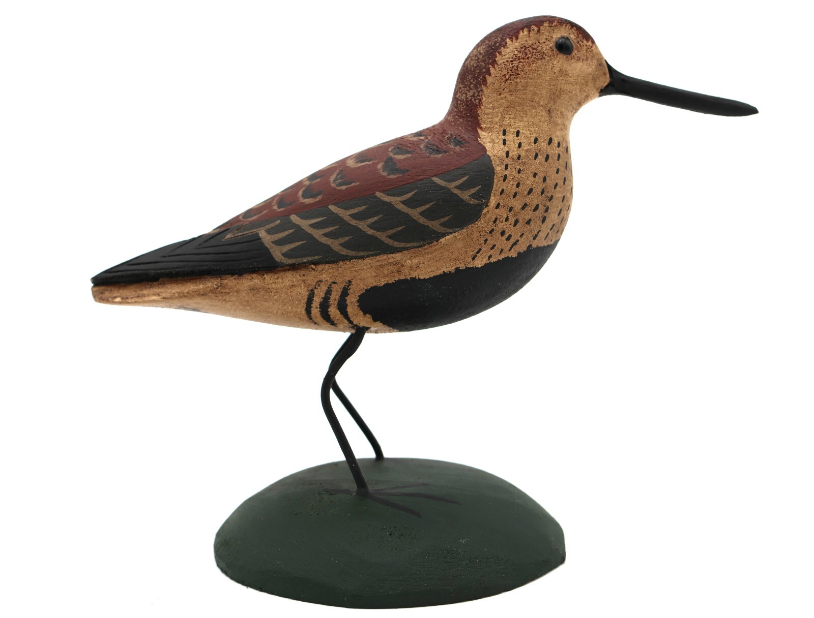 George Bell Shorebird Decoy Crisfield MD 6″ Tall Signed Ex-Cond