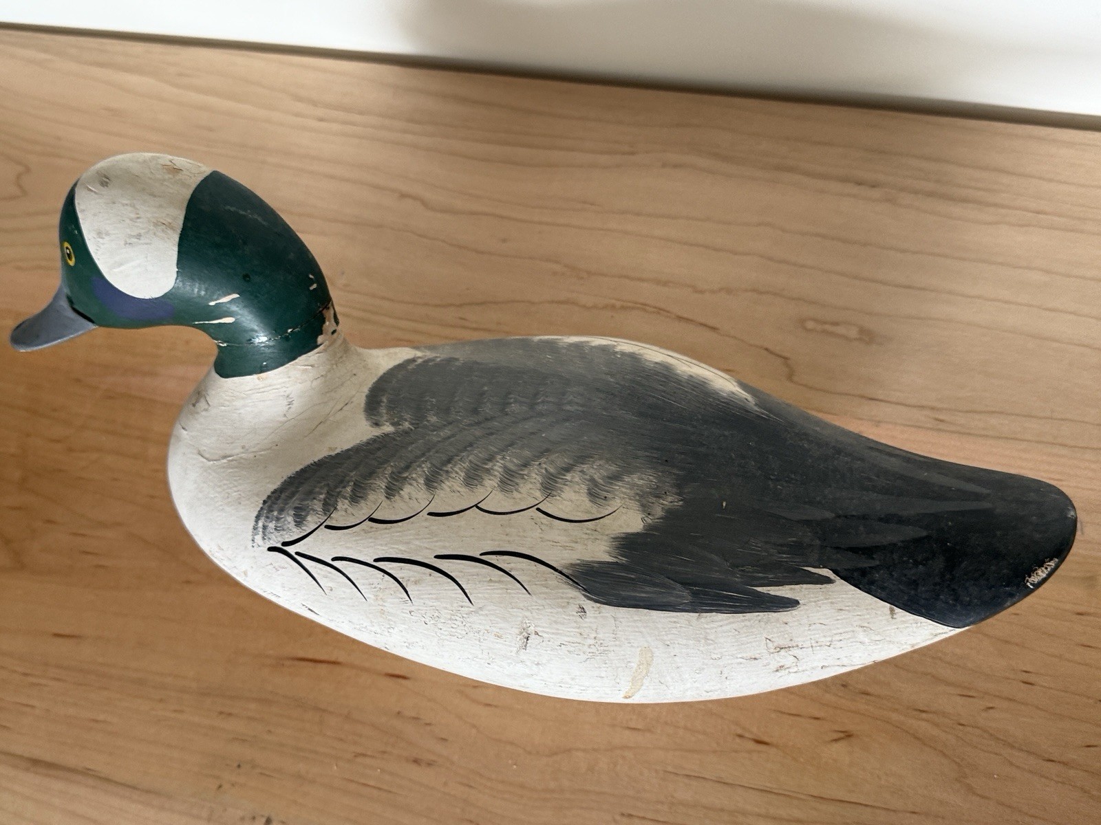 1901-1993 – R Madison Mitchell – Bufflehead Drake Wooden Working Decoy 1960’s