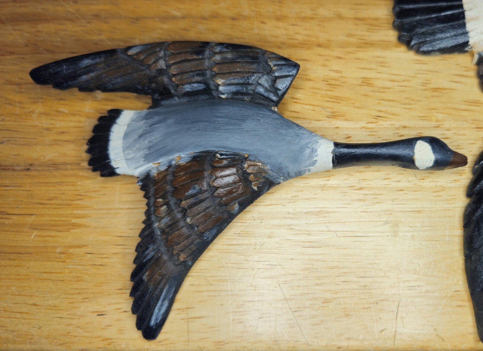 VINTAGE Goose DECOY PLAQUE 4pcs Folk Art Plaque