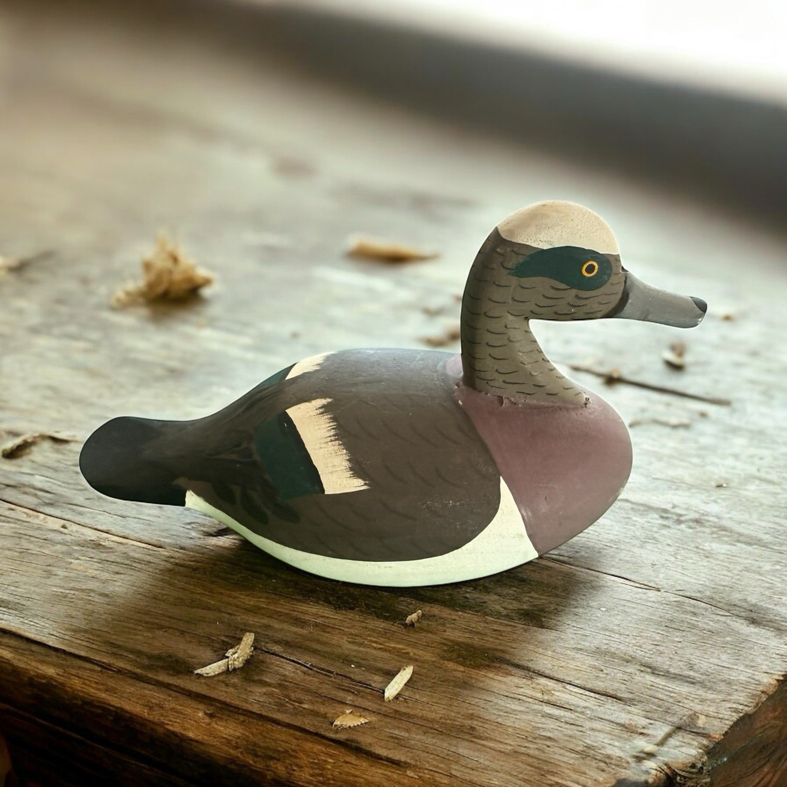 VTG Rock Hall MD Miniature Widgeon Original Paint Jess Urie Duck Decoy Wooden