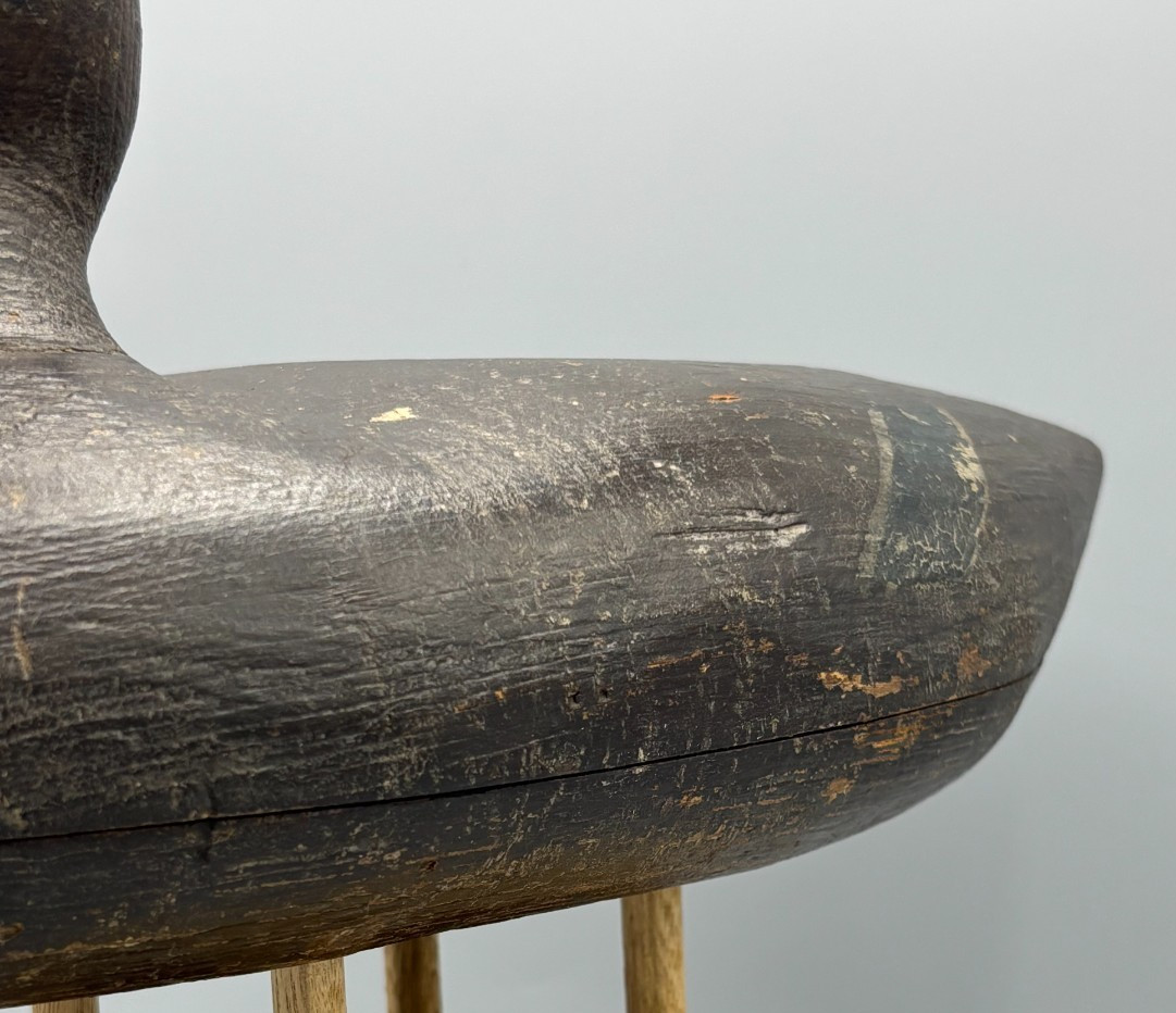***ORIGINAL PAINT*** EARLY BLACK DUCK VINTAGE DECOY *WITH B.G. HARRISION BRAND*