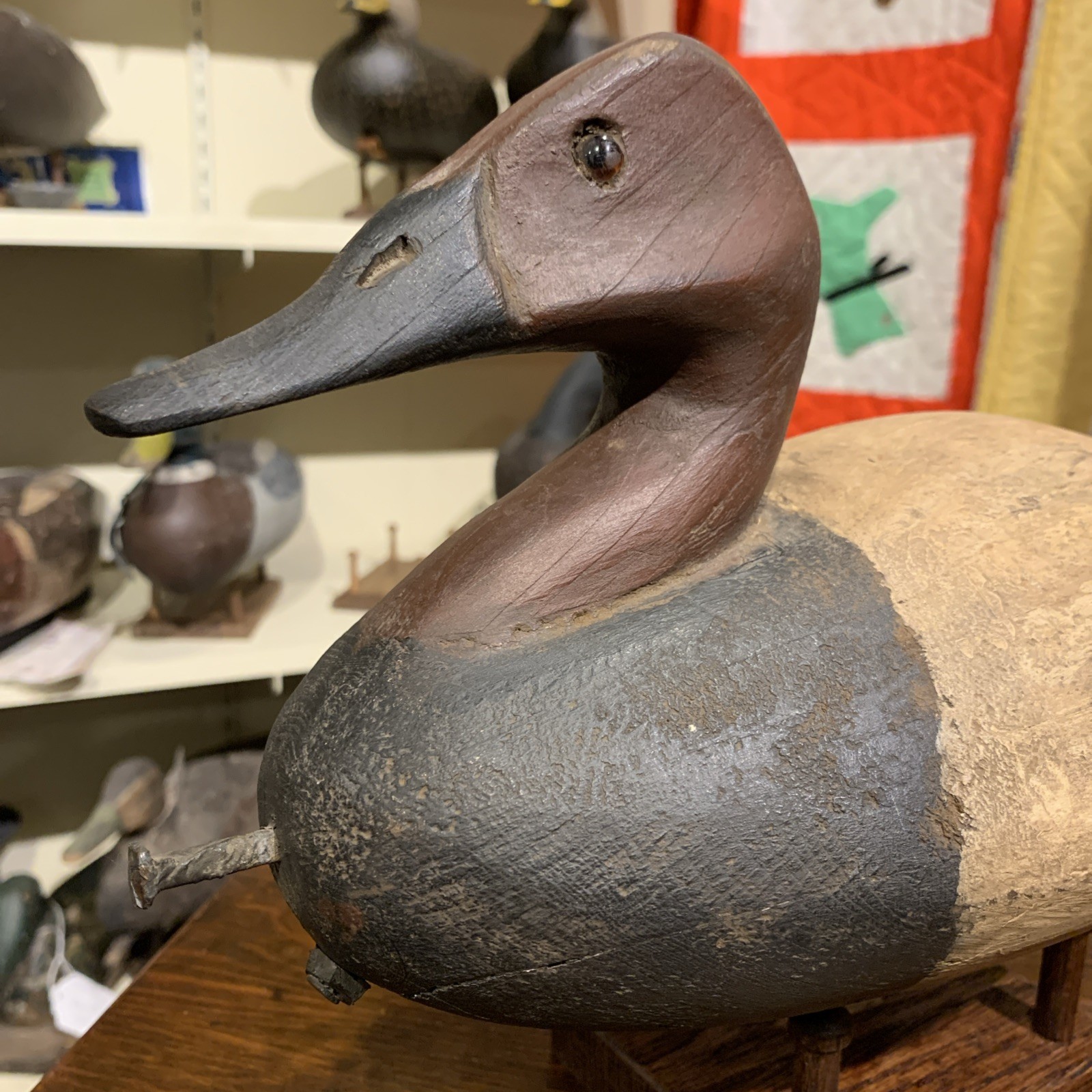 Nicely Done Copy of a Lee Dudley Vintage Canvasback Duck Decoy Great Profile