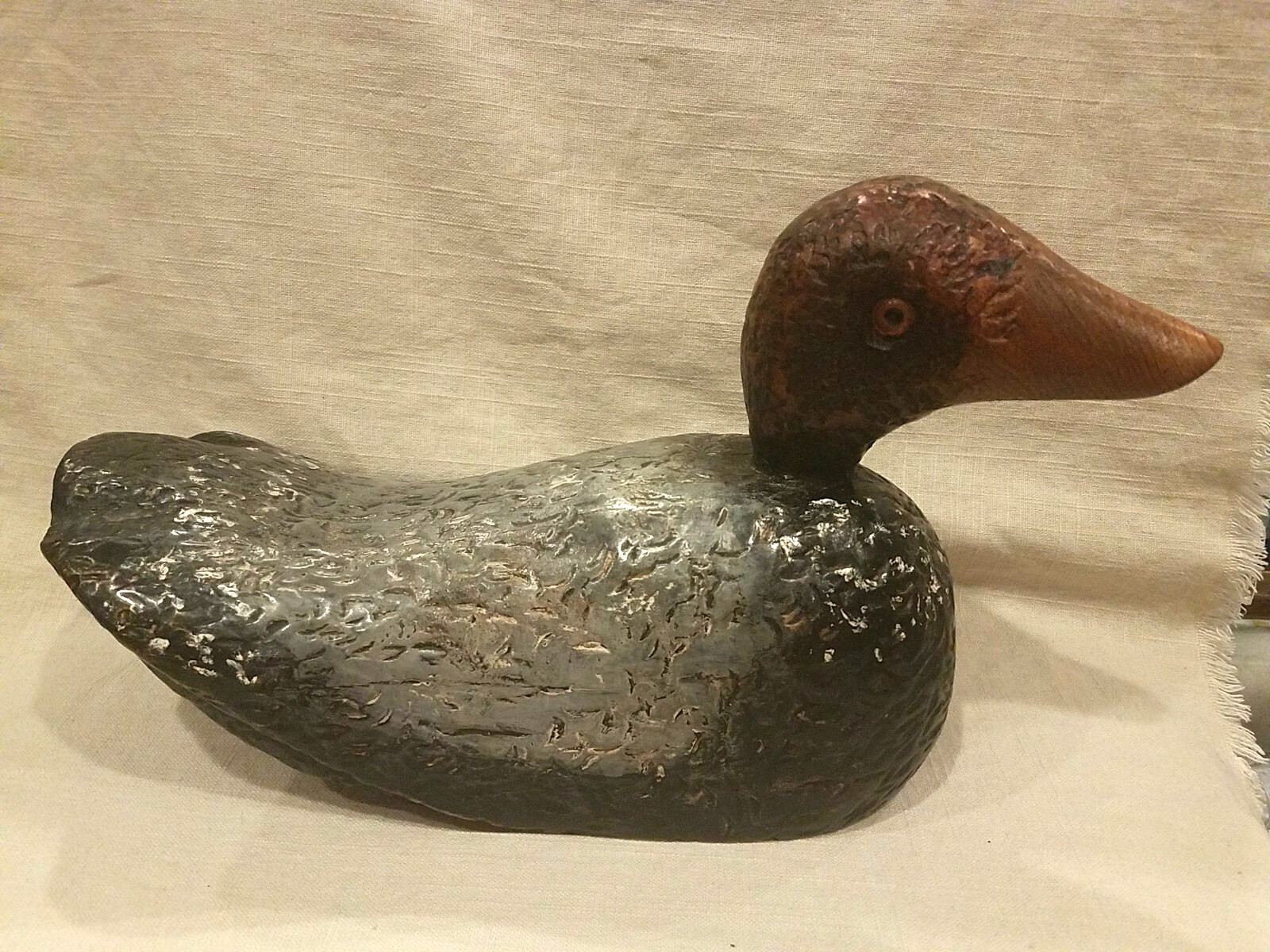 DUCK MALLARD WOOD DECOY SIGNED BY DAN SULLIVAN 42Q