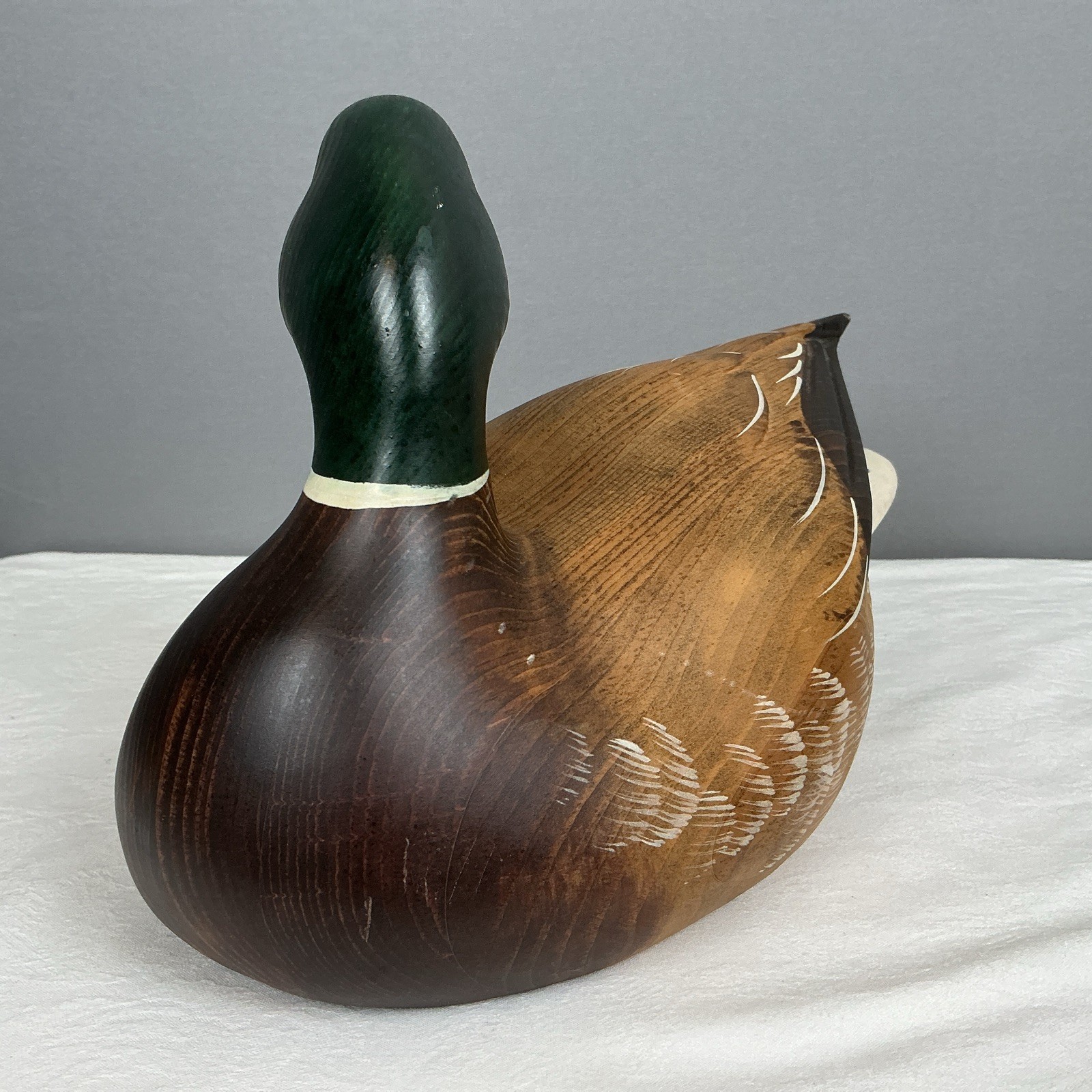 Vintage K.W. White Ducks Unlimited Mallard Duck Decoy Signed Numbered