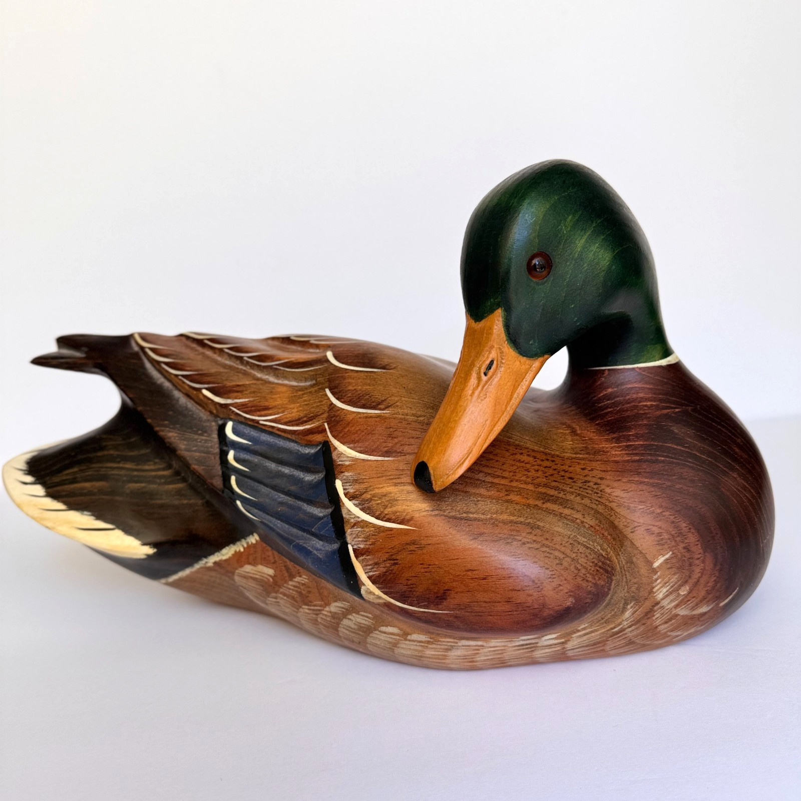 Vintage K.W. White Ducks Unlimited DU Mallard Duck Decoy Signed & Numbered