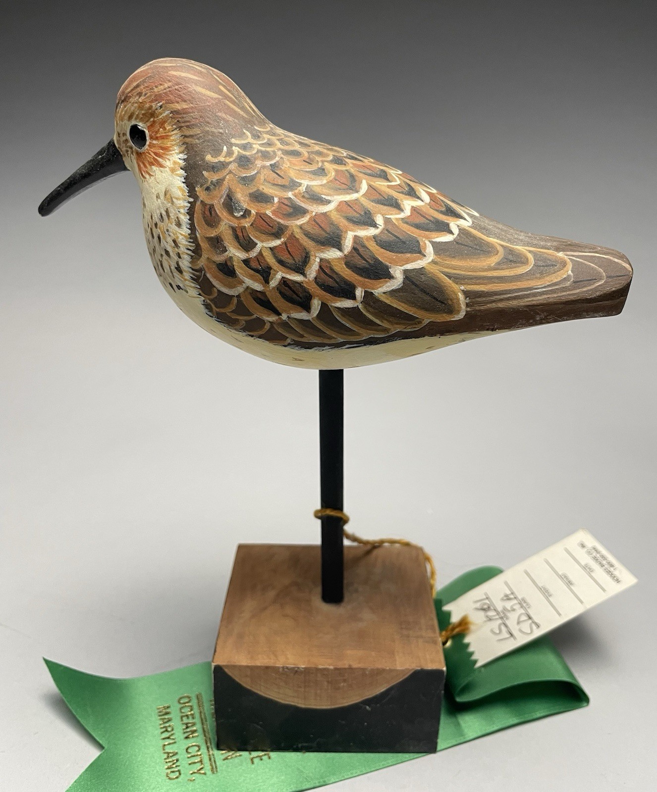 Larry Reader Western Sandpiper Hand Made Shorebird Decoy C. 2016