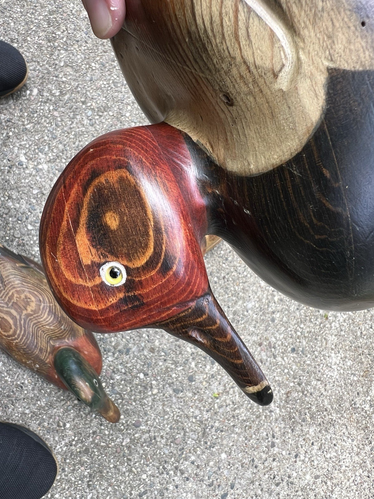 Vintage Tom Taber 1979 Carved Wood Decoy Duck Lot Of 3 Signed