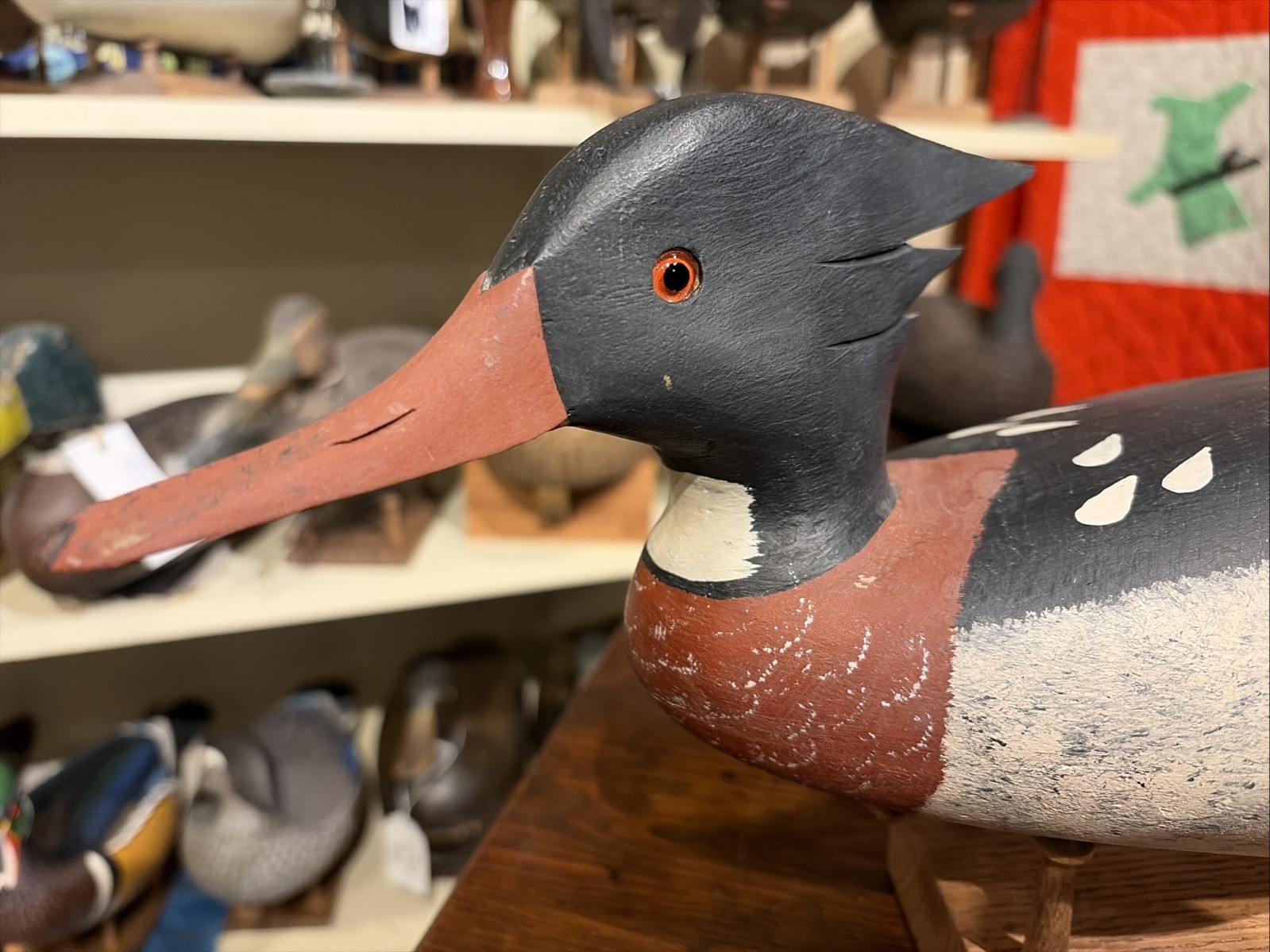 VINTAGE JOHN HAMILTON HOLLOW RED BREASTED MERGANSER DRAKE EXCELLENT & ORIGINAL