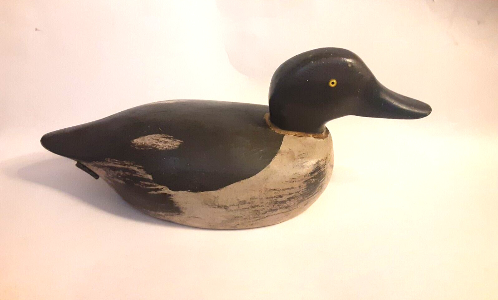 Vintage Estate GOLDENEYE WOODEN Duck DECOY Pencil Signed/Dated