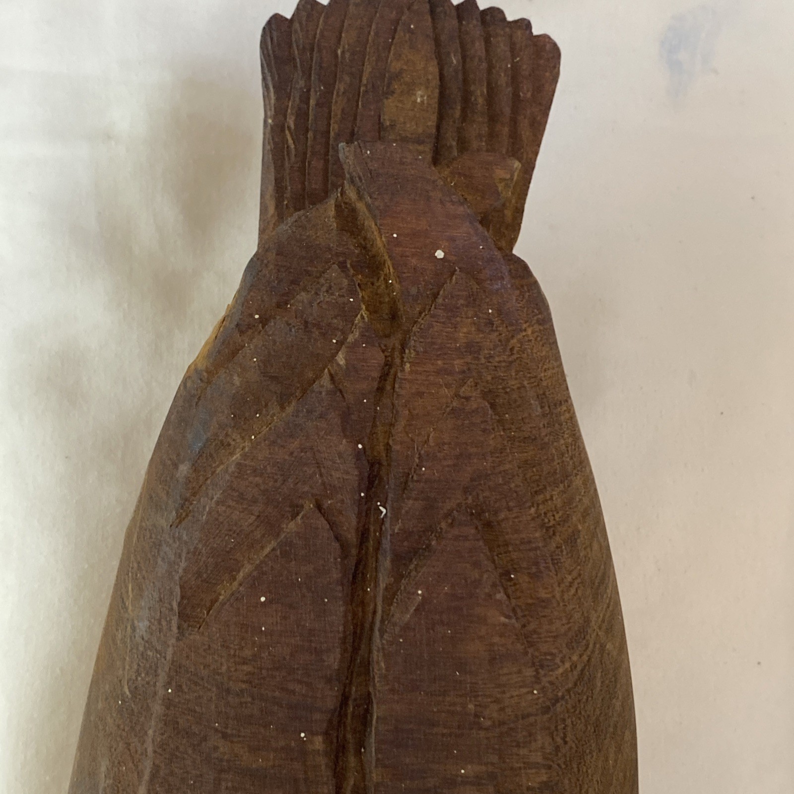 PRIMITIVE CARVED SOLID WOOD DUCK LIFE SIZE 15” WEIGHTS 5 POUNDS ONE OF A KIND