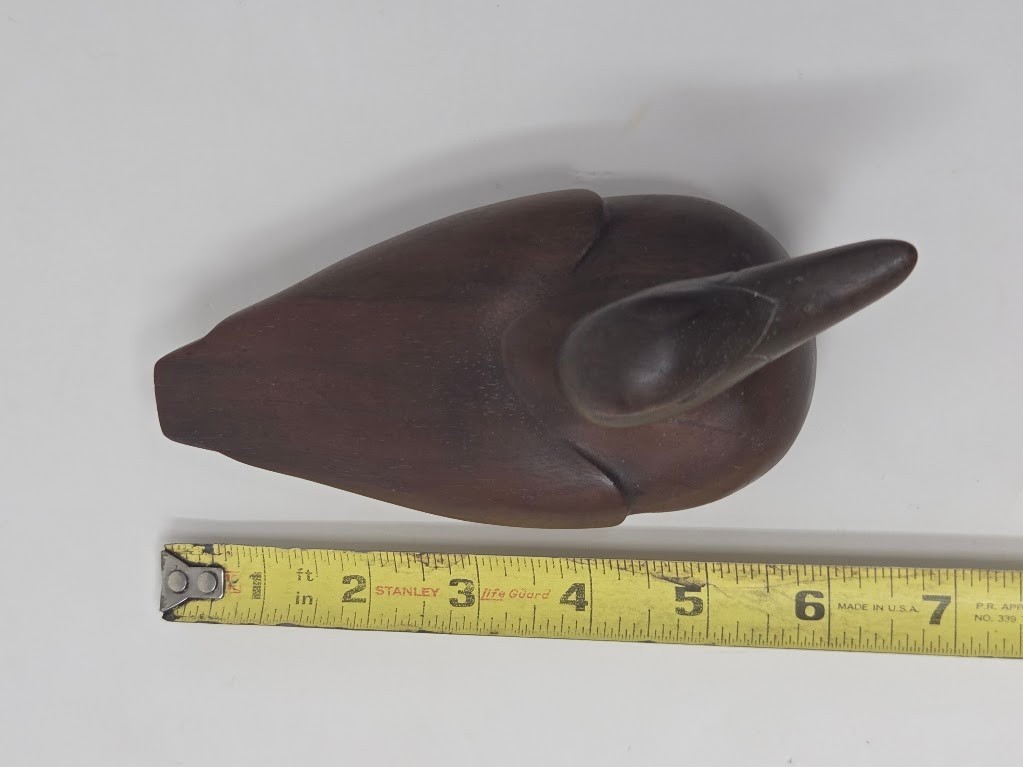 Bill Ford Wood Duck Decoy Signed Dated 1990 Hand Carved Decorative Figure