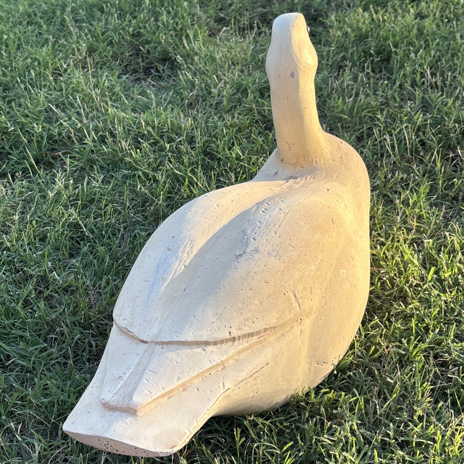 VTG Wood Resin Goose / Duck Decoy Large Holiday Decor Centerpiece 22”