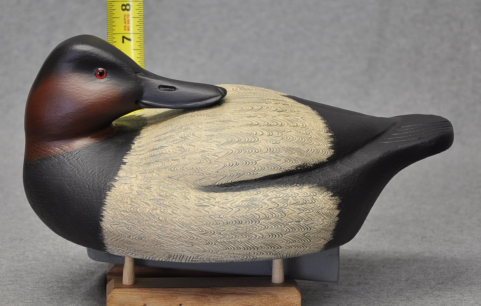 Jim Kelson style canvasback sleeper drake duck decoy by Darkfeather Freedman OP