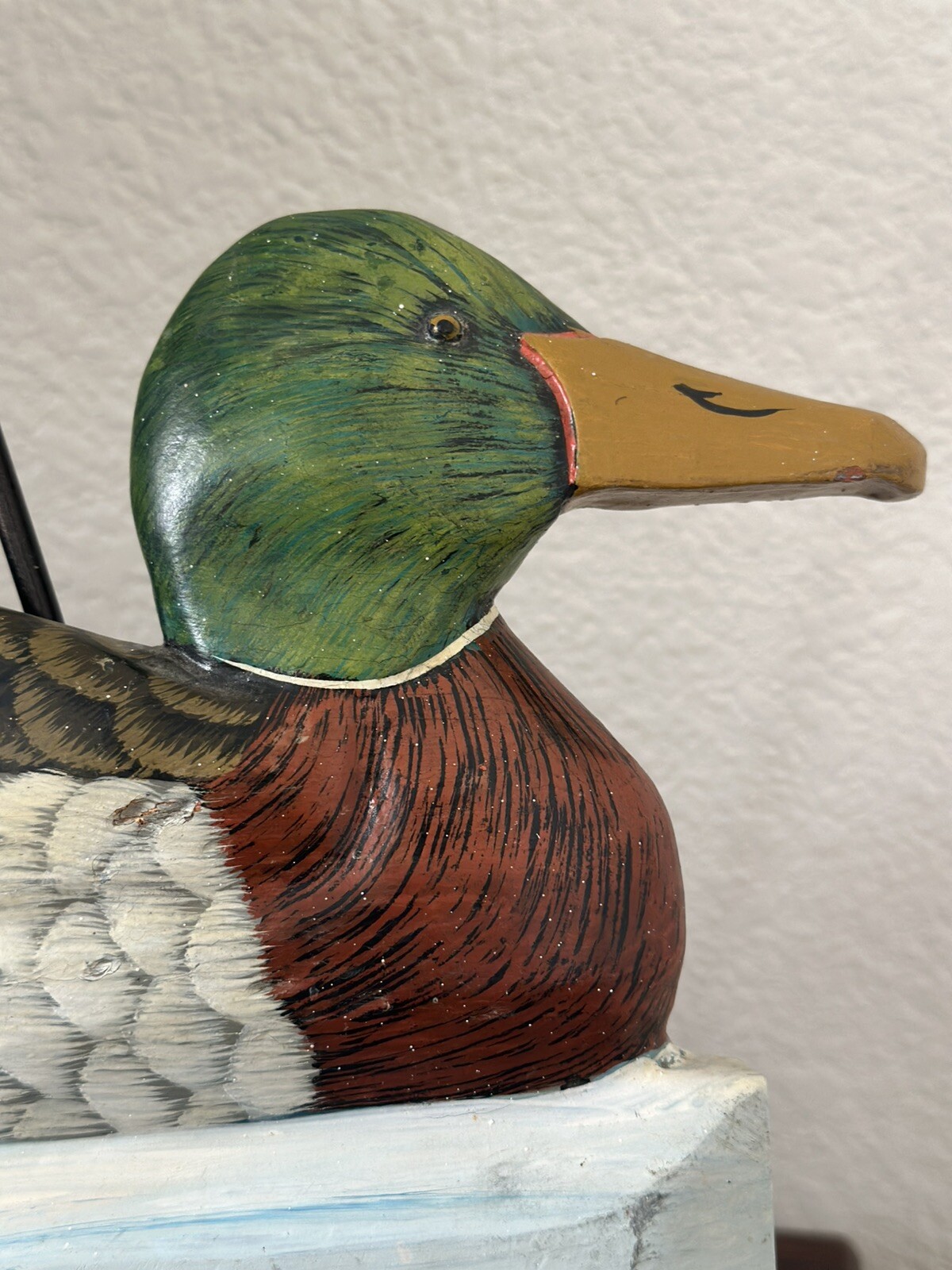 Vintage Wood Duck Drake Wall Hanging