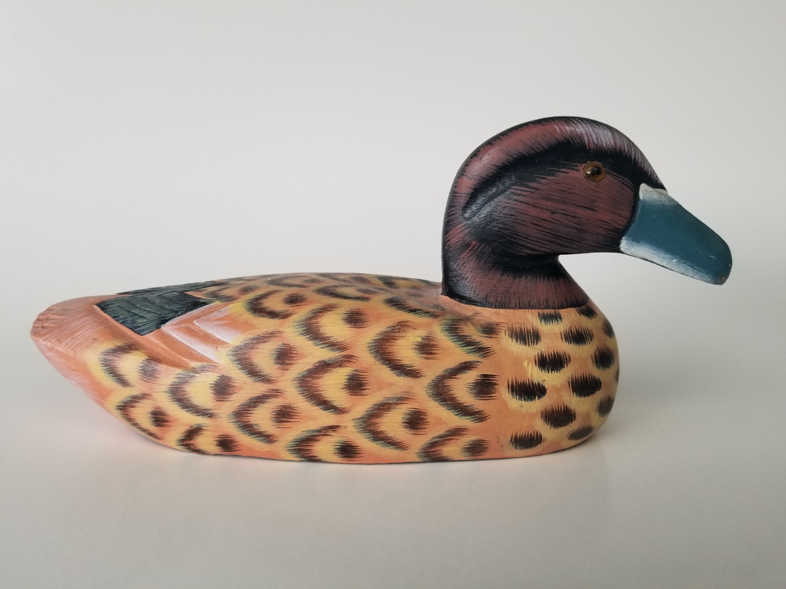 Vintage Hand Carved Hand Painted Wooden 10” Folk Art