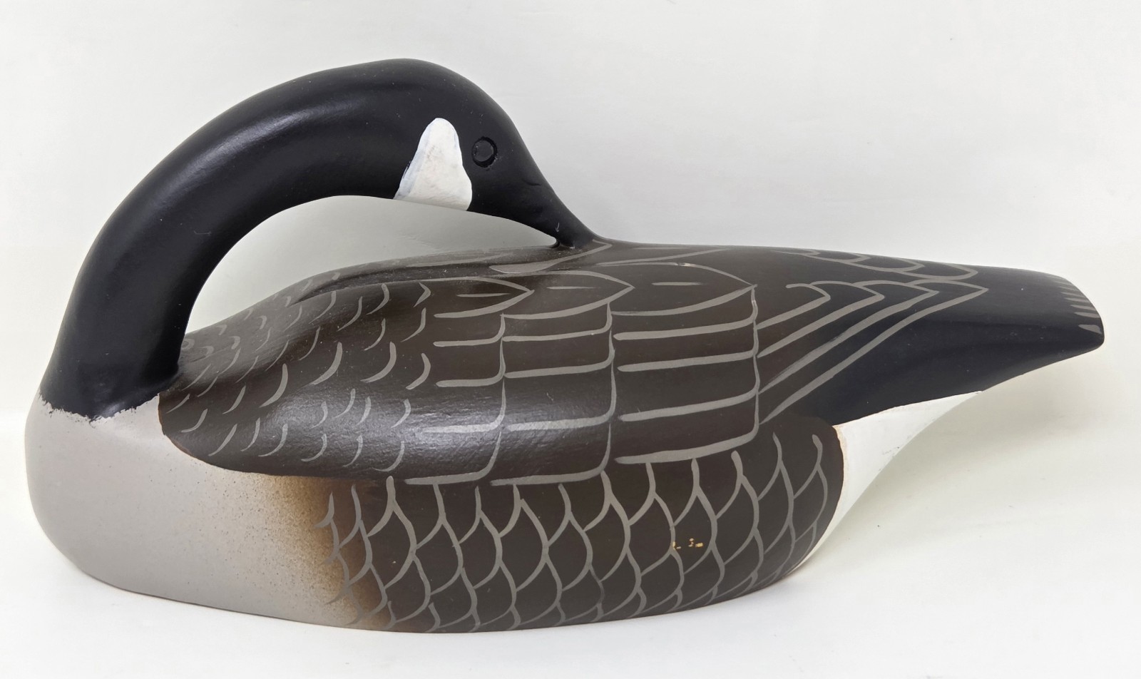 Hand-Carved 6.5″ Canada Goose Decoy – Signed Bill Coleman – Worton MD – Folk Art