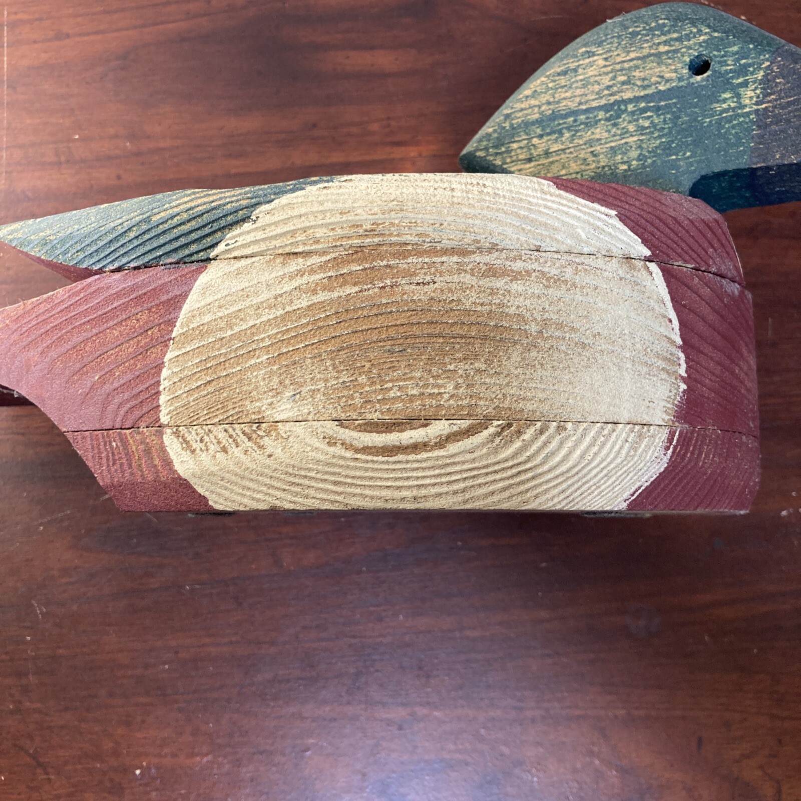 Primitive Solid Body Decoy, Swivel Head Distressed Hand Made East Greenwich RI