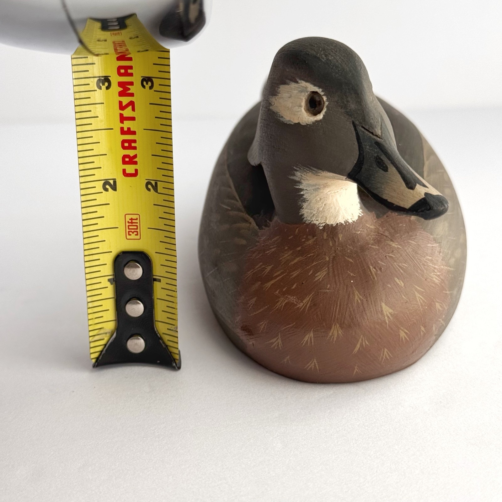 1969 Dan Brown Carved Wooden Duck Decoy Salisbury Maryland Signed & Dated