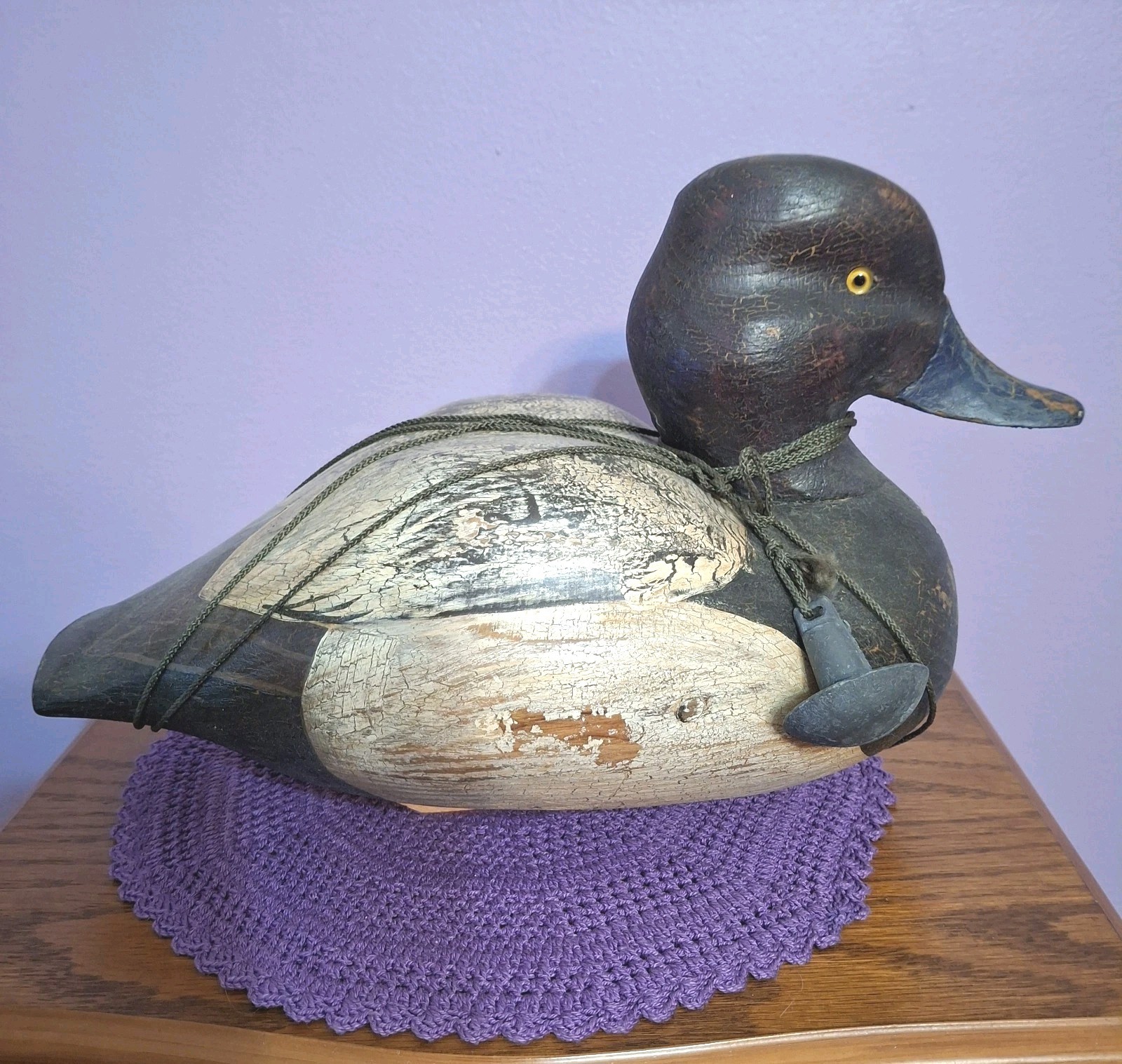 Lac La Croix Ducks Unlimited Signed C. Quast #3209 Full Size Duck Decoy W/weight