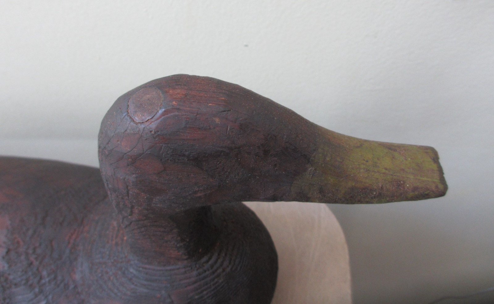 Antique MAINE Primitive Wood Duck Decoy Hand Carved Folk Art Working Bird