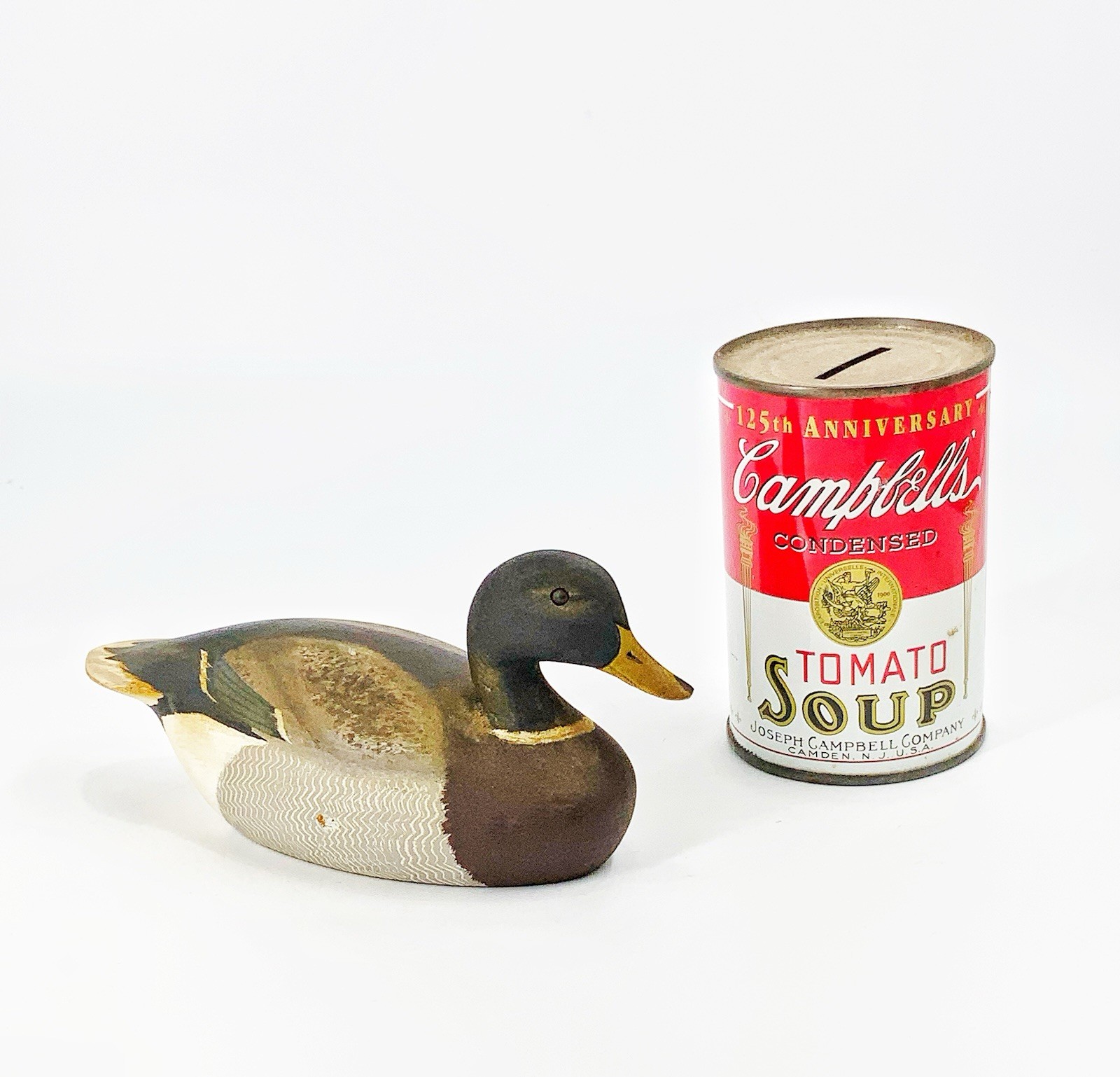 Vintage Ken Harris miniature Mallard Drake decoy Woodville New York